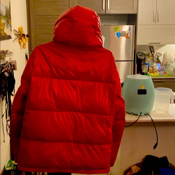 Red glossy Michael Kors coat/jacket - Picture 5 of 6